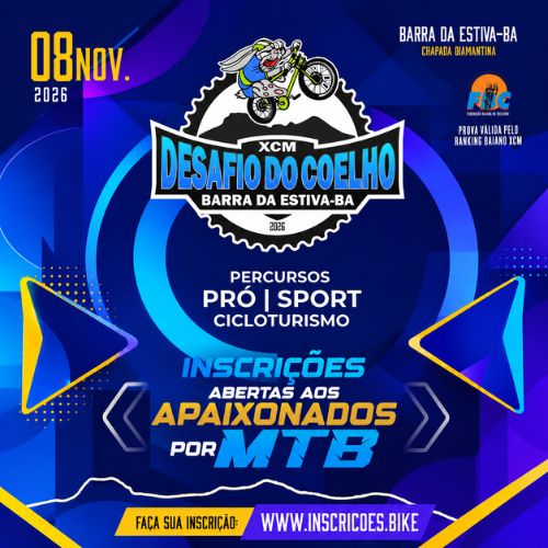 Banner oficial XCM Desafio do Coelho 2026