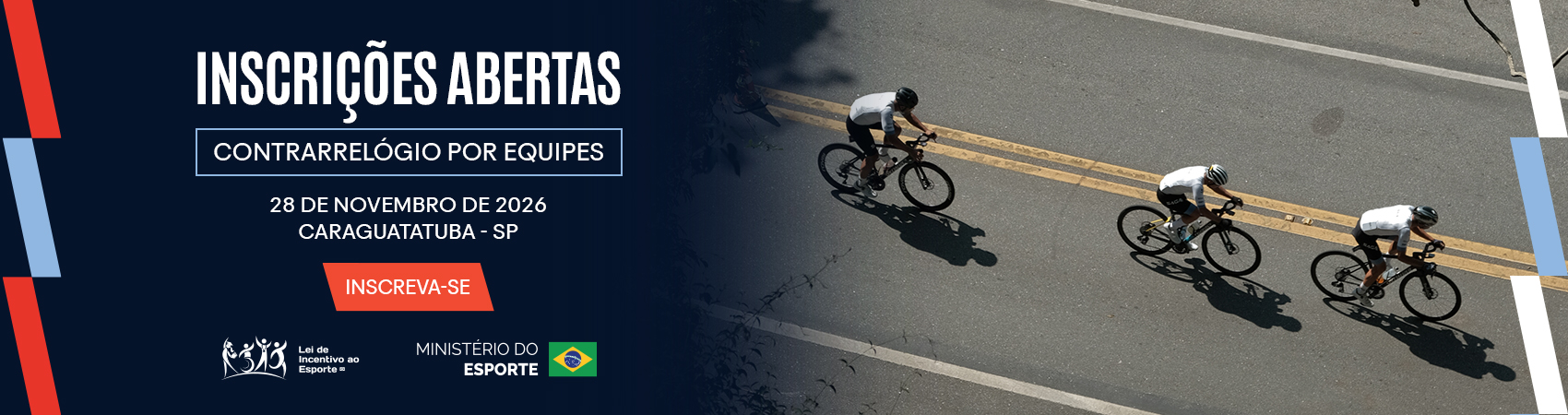 Banner oficial da La Vuelta Desafío Brasil 2026 - Contra Relógio por Equipes
