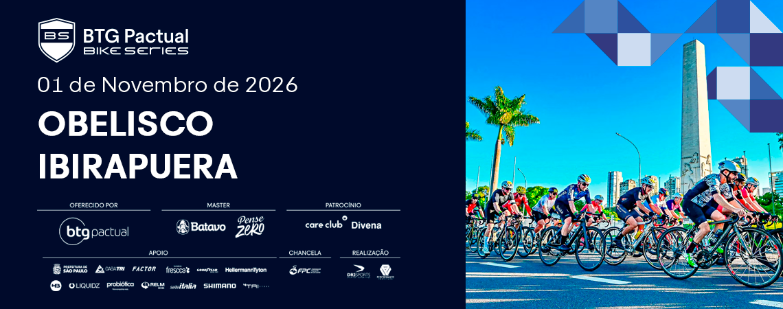 Banner oficial do BTG Pactual Bike Series São Paulo 2026